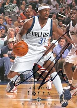 Picture of Autograph 119276 Dallas Mavericks 2008 Upper Deck No. 37 Jason Terry Autographed Basketball Card