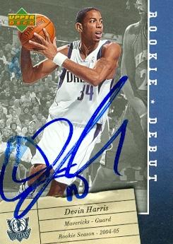 Picture of Autograph 119282 Dallas Mavericks 2006 Upper Deck Rookie Debut No. 16 Slighty Smudged Devin Harris Autographed Basketball Card