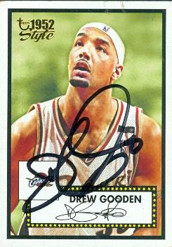 Picture of Autograph 119287 Cleveland Cavaliers 2008 Topps 1952 Style No. 104 Drew Gooden Autographed Basketball Card