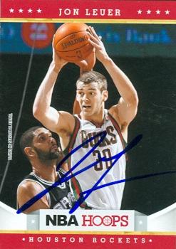 Picture of Autograph 119310 Houston Rockets 2012 Panini Hoops No. 255 Rookie Season Jon Leuer Autographed Basketball Card
