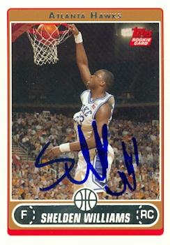 Picture of Autograph 119313 Duke 2006 Topps No. 218 Rookie Shelden Williams Autographed Basketball Card