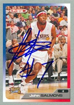 Picture of Autograph 119323 Philadelphia 76Ers 2006 Topps Total No. 121 John Salmons Autographed Basketball Card