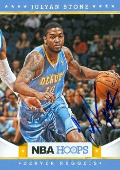 Picture of Autograph 119325 Denver Nuggets 2012 Panini Hoops No. 273 Rookie Season Julyan Stone Autographed Basketball Card