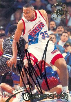 Picture of Autograph 119336 Philadelphia 76Ers 1994 Topps Stadium Club No. 163 Clarence Weatherspoon Autographed Basketball Card