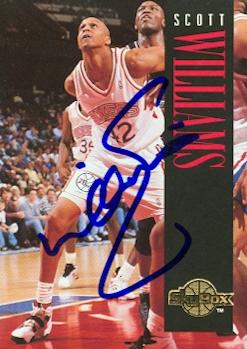 Picture of Autograph 119362 Philadelphia 76Ers 1995 Skybox No. 268 Scott Williams Autographed Basketball Card