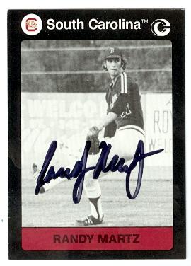 119858 South Carolina Game Cocks 1990 College Collection No. 70 Randy Martz ed Baseball Card