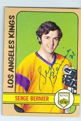 Picture of Autograph 122011 Los Angeles Kings 1972 Topps No. 36 Serge Bernier Autographed Hockey Card