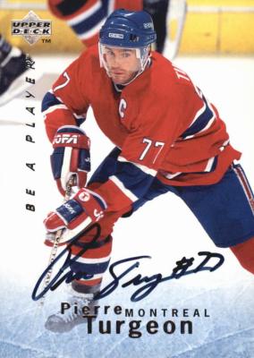 Picture of Autograph 119485 Montreal Canadiens 1996 Upper Deck Be A Player No. S152 Pierre Turgeon Autographed Hockey Card