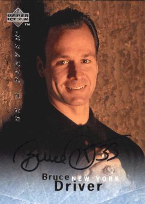 Picture of Autograph 119499 New York Rangers 1996 Upper Deck Be A Player No. S147 Bruce Driver Autographed Hockey Card