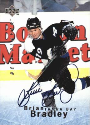 119505 Tampa Bay Lightning 1996 Upper Deck Be A Player No. S117 Brian Bradley ed Hockey Card -  Autograph