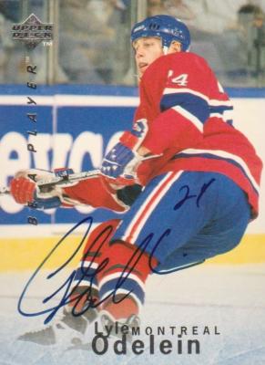 119510 Montreal Canadiens 1996 Upper Deck Be A Player No. S111 Lyle Odelein ed Hockey Card -  Autograph