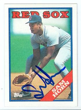 119661 Boston Red Sox 1988 Topps No. 377 Sam Horn ed Baseball Card