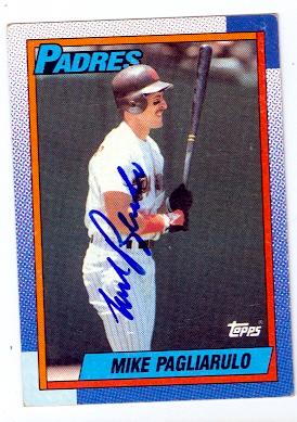 119744 San Diego Padres 1990 Topps No. 63 Mike Pagliarulo ed Baseball Card -  Autograph