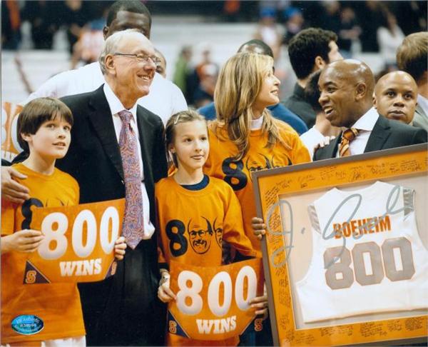 Picture of Autograph 120217 Syracuse Basketball Coach Image No. 6 Jim Boeheim Autographed 8 x 10 in. Photo