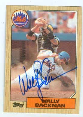 New York Mets 1987 Topps No. 48 Wally Backman ed Baseball Card