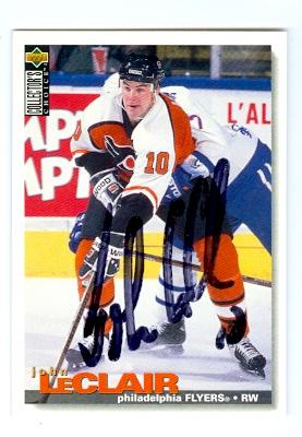 Picture of Autograph 120524 Philadelphia Flyers 1995 Upper Deck No. 261 John Leclair Autographed Hockey Card