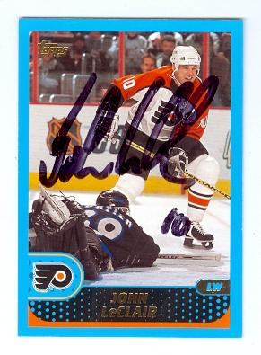 Picture of Autograph 120528 Philadelphia Flyers 2001 Topps No. 42 John Leclair Autographed Hockey Card