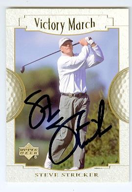 2001 Upper Deck No. 142 Steve Stricker ed Golf Trading Card