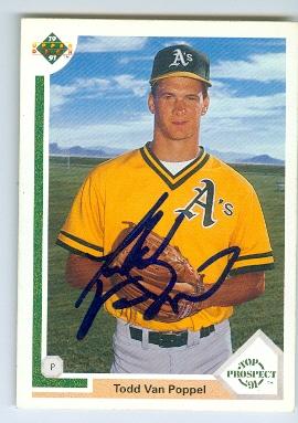 Oakland Athletics 1991 Upper Deck No. 53 Todd Van Poppel ed Baseball Card