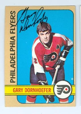Picture of Autograph 121945 Philadelphia Flyers 1973 Topps No. 41 Gary Dornhoefer Autographed Hockey Card