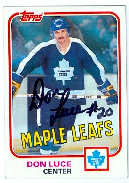 Picture of Autograph 121947 Toronto Maple Leafs 1981 Topps No. 99 Don Luce Autographed Hockey Card