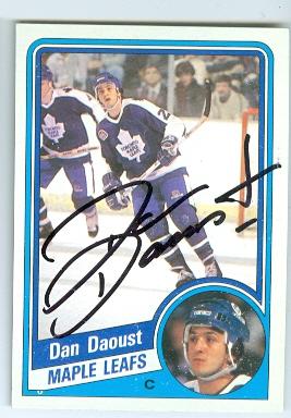 Picture of Autograph 121954 Toronto Maple Leafs 1984 Topps No. 137 Dan Daoust Autographed Hockey Card