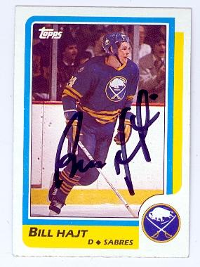 Picture of Autograph 121965 Buffalo Sabres 1986 Topps No. 52 Bill Hajt Autographed Hockey Card