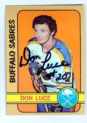 Picture of Autograph 121974 Buffalo Sabres 1972 Topps No. 106 Don Luce Autographed Hockey Card