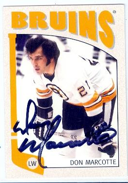 Picture of Autograph 121975 Boston Bruins 2005 in The Game No. 325 Don Marcotte Autographed Hockey Card