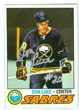 Picture of Autograph 121977 Buffalo Sabres 1977 Topps No. 231 Don Luce Autographed Hockey Card