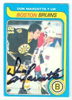 Picture of Autograph 121982 Boston Bruins 1979 O Pee Chee No. 99 Don Marcotte Autographed Hockey Card