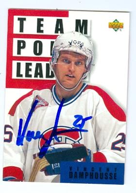 Picture of Autograph 122030 Montreal Canadiens 1993 Upper Deck No. 295 Vincent Damphousse Autographed Hockey Card