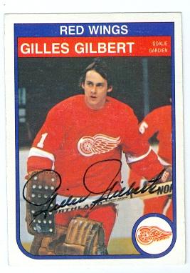 Picture of Autograph 122034 Detroit Red Wings 1982 O Pee Chee No. 84 Gilles Gilbert Autographed Hockey Card