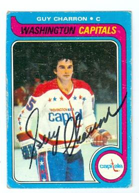 Picture of Autograph 122048 Washington Capitals 1979 Topps No. 152 Guy Charron Autographed Hockey Card