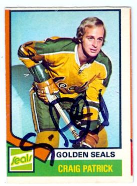 Picture of Autograph 122054 California Golden Seals 1974 O Pee Chee No. 262 Craig Patrick Autographed Hockey Card