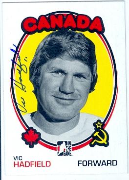 Picture of Autograph 122066 Team Canada 1972 2009 in The Game No. 162 Vic Hadfield Autographed Hockey Card