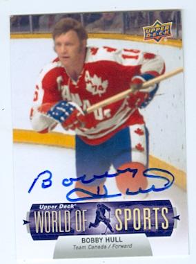 Picture of Autograph 122067 Team Canada 1976 2011 Upper Deck World of Sports No. 145 Bobby Hull Autographed Hockey Card