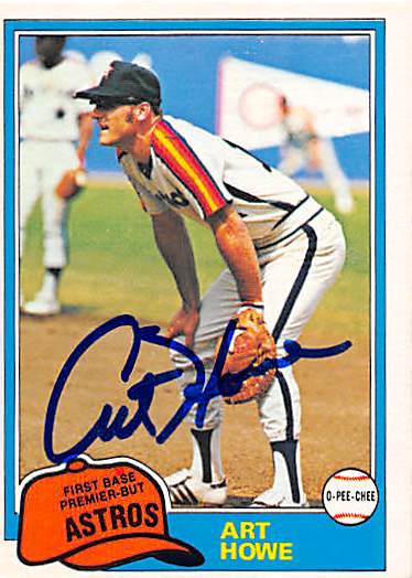 122294 Houston Astros 1981 O-Pee-Chee No. 129 Art Howe ed Baseball Card -  Autograph