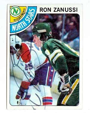 Picture of Autograph 123693 Minnesota North Stars 1978 Topps No. 252 Ron Zanussi Autographed Hockey Card