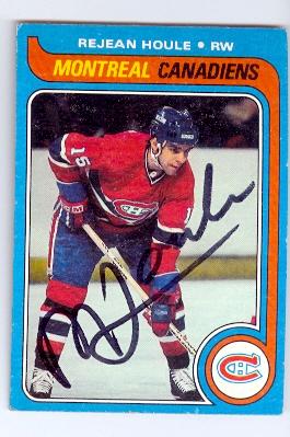 Picture of Autograph 123699 Montreal Canadiens 1979 Topps No. 34 Rejean Houle Autographed Hockey Card
