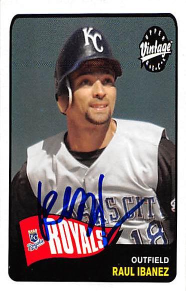 123142 Kansas City Royals Ft 2003 Upper Deck Vintage No. 186 Raul Ibanez ed Baseball Card -  Autograph