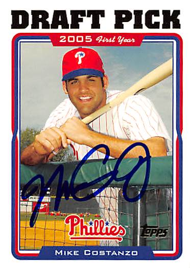123295 Philadelphia Phillies Ft 2005 Topps First Year No. Uh330 Mike Costanzo ed Baseball Card -  Autograph