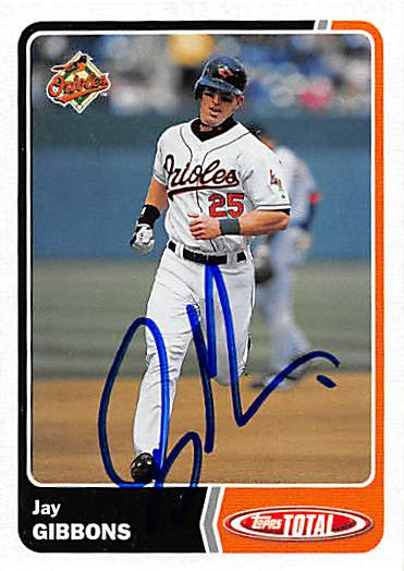 Baltimore Orioles Ft 2003 Topps Total No. 321 Jay Gibbons ed Baseball Card