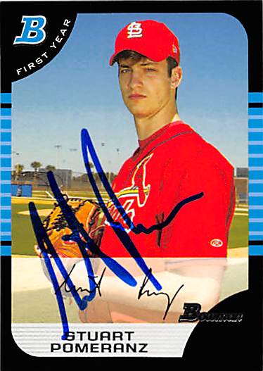 St Louis Cardinals Ft 2005 Bowman First Year No. 246 Rookie Stuart Pomeranz ed Baseball Card