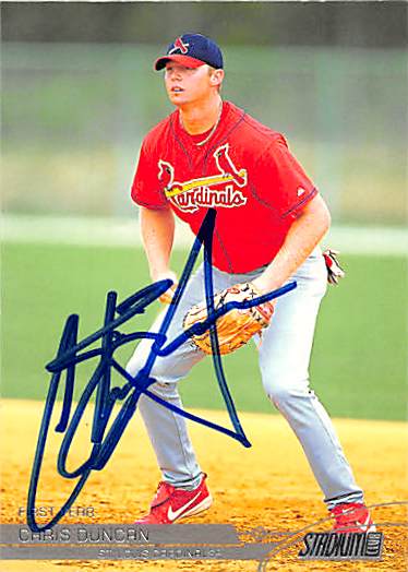 St Louis Cardinals Ft 2002 Topps Stadium Club No. 116 Chris Duncan ed Baseball Card