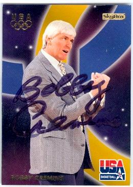 Picture of Autograph 123556 Team USA Mens Basketball Coach 1996 Skybox No. 52 Bobby Cremins Autographed Basketball Card
