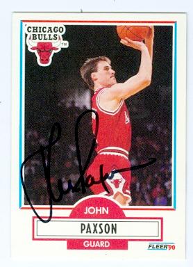 Picture of Autograph 123559 Chicago Bulls 1990 Fleer No. 28 John Paxson Autographed Basketball Card