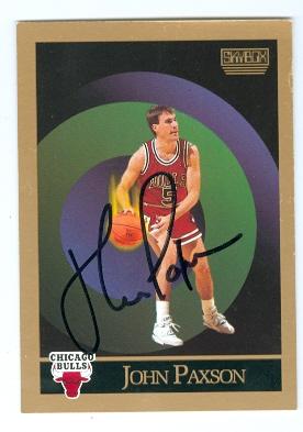 Picture of Autograph 123560 Chicago Bulls 1990 Skybox No. 44 John Paxson Autographed Basketball Card