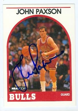 Picture of Autograph 123563 Chicago Bulls 1989 Hopps No. 89 John Paxson Autographed Basketball Card