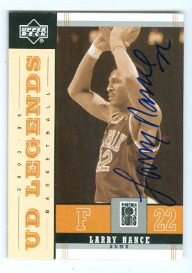 Picture of Autograph 123573 Phoenix Suns 2004 Upper Deck No. 70 Larry Nance Autographed Basketball Card